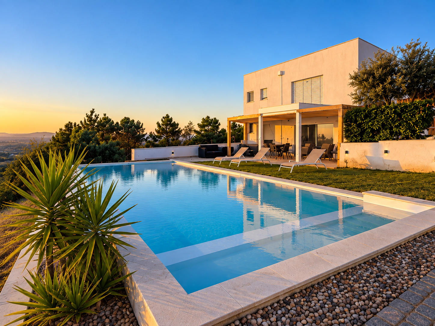 Villa Sentia, Serra da Estrela, Portugal — casa e piscina